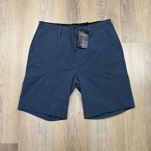 Proof Shorts Mens 32 Blue Hiking Outdoor 9in Inseam Lightweight Zip Pocket